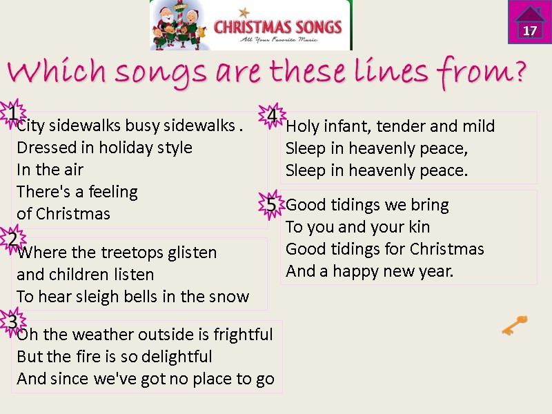 Which songs are these lines from? City sidewalks busy sidewalks . Dressed in holiday